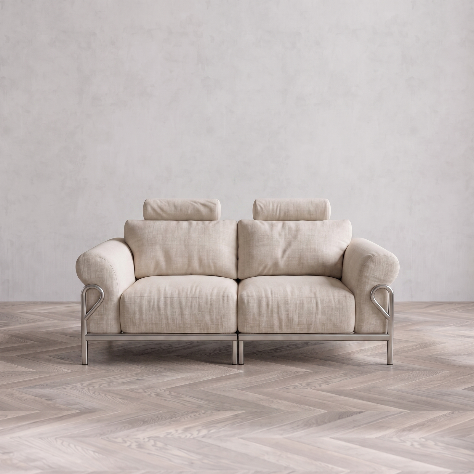 Wiageot Cloud Modular Sofa, two-seat configuration in ivory