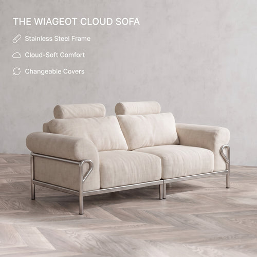 Wiageot Cloud Sofa comfort and adjustable headrest details