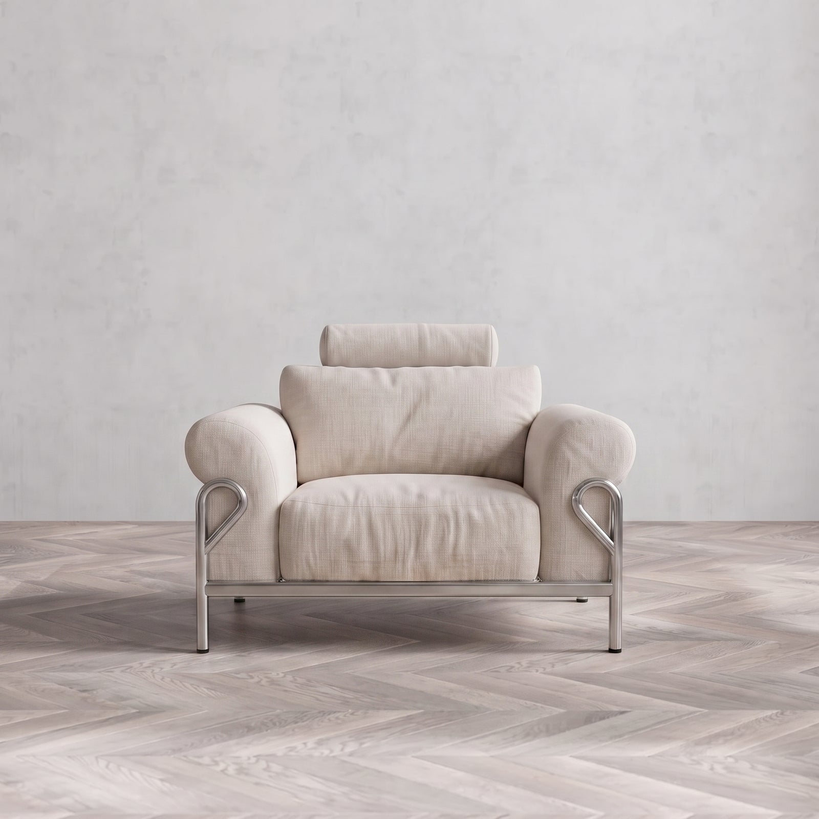 Wiageot Cloud Single Seat Chair in ivory