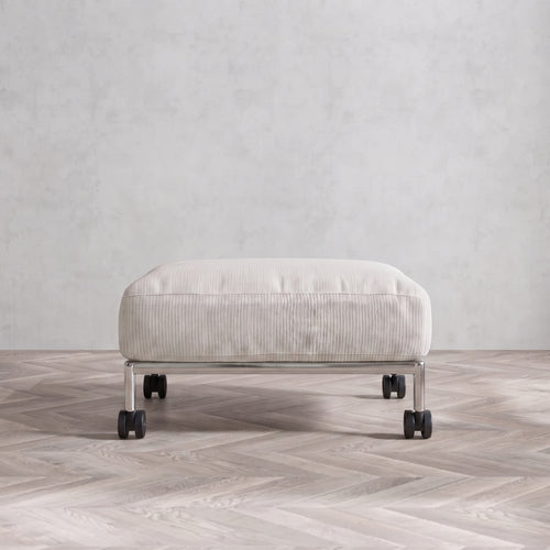 Wiageot Cloud Mobile Ottoman in ivory