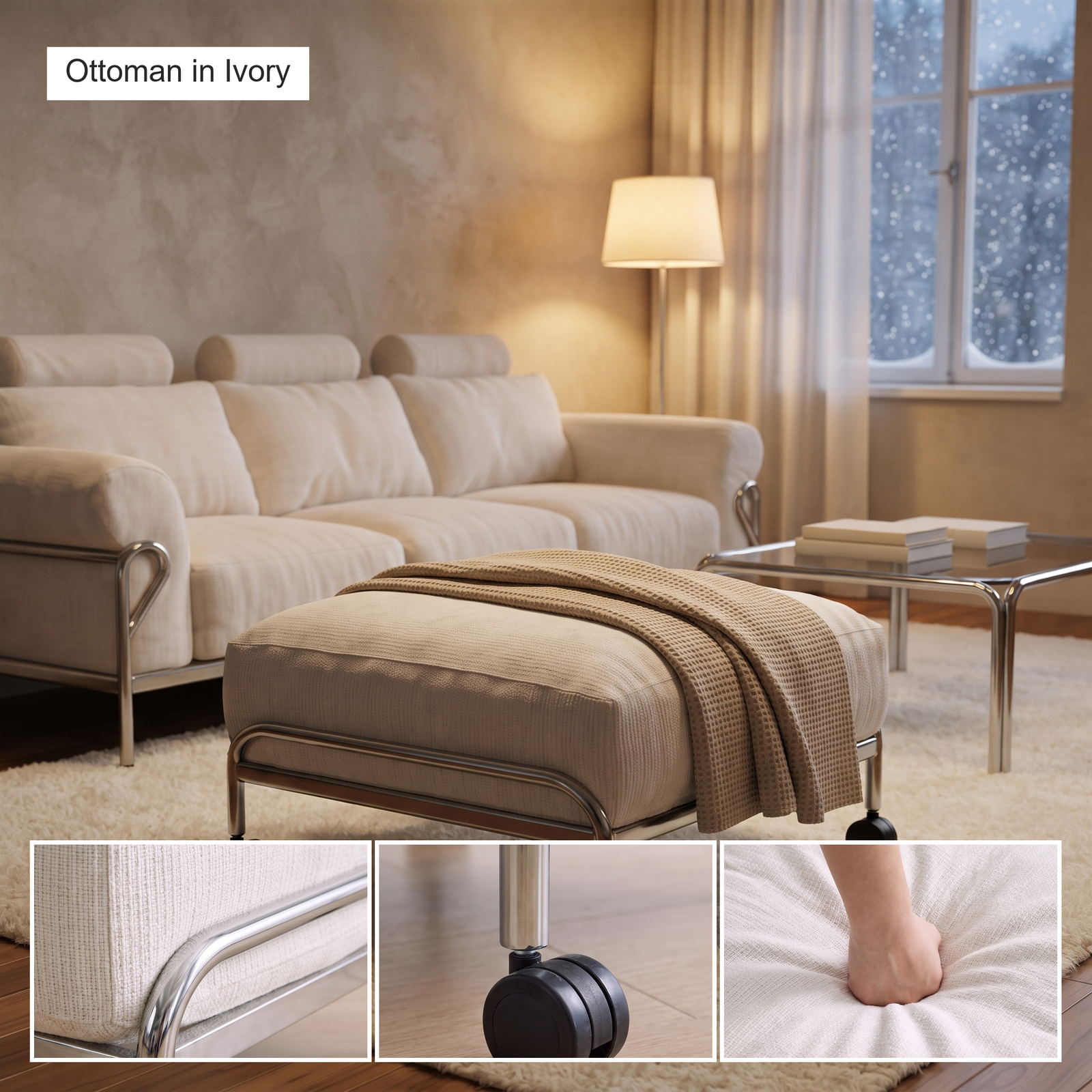 Wiageot Cloud Mobile Ottoman product detail 8